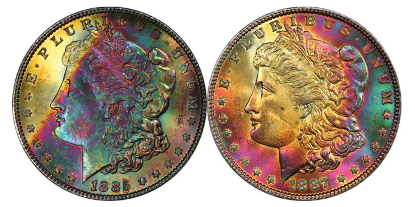Rainbow Silver Coins