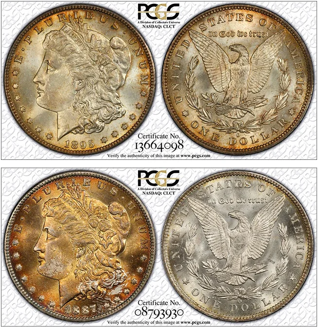 First cycle gold colors - 1895-O dollar