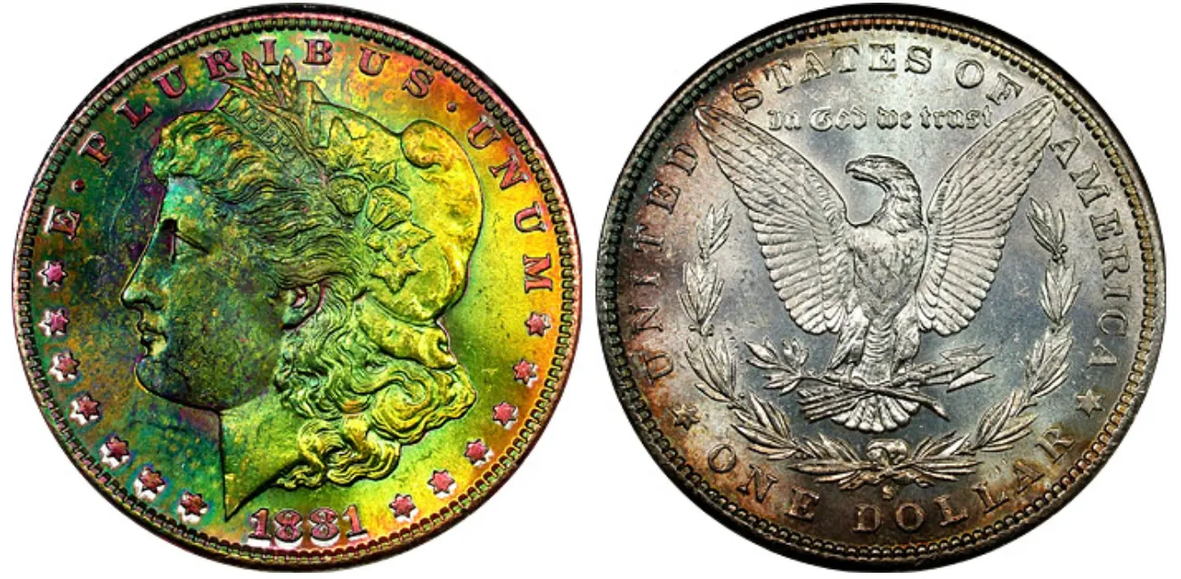 Yellow Silver Coins