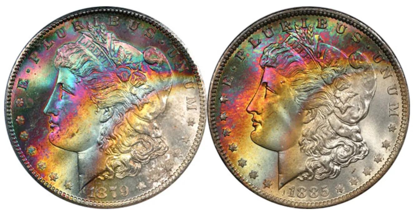 Yellow Silver Coins