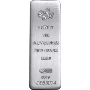100oz PAMP Cast Silver Bar