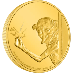 HARRY POTTER- 1/4oz Classic Dobby The House Elf Gold Coin (2)