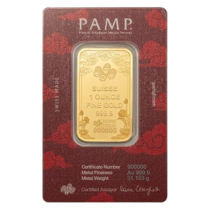 2026 1oz PAMP Gold Bar - Good Luck Yellow Dragon (2)