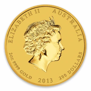 2013 2oz Australian Perth Mint Gold Lunar II: Year of the Snake (2)