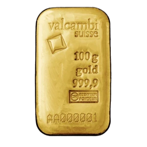 100g Valcambi Cast Gold Bar (2)
