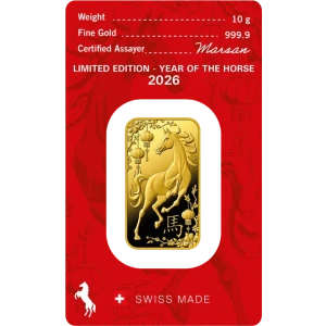 10g Heraeus Minted Gold Bar - Year of The Horse (2)