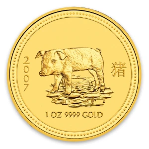 2007 1oz Australian Perth Mint Gold Lunar: Year of the Pig (2)