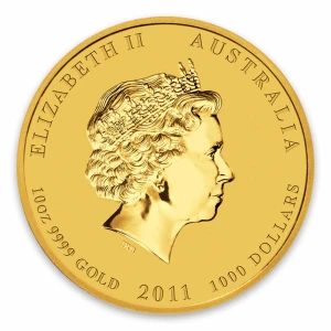 2011 10oz Australian Perth Mint Gold Lunar II: Year of the Rabbit (2)