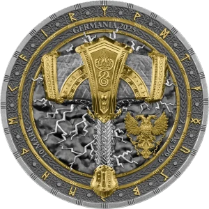 2025 2 oz Artefacts: Mjölnir Silver Coin (2)