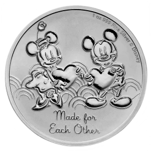 2023 Niue 1 oz Silver $2 Mickey & Minnie: Made for Each Other BU (2)
