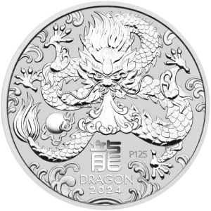 2024 1kg Australian Perth Mint Silver Lunar: Year of the Dragon (2)