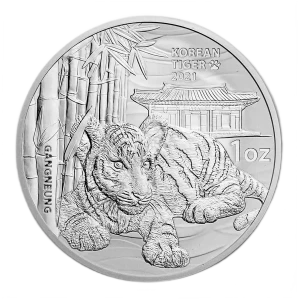 2021 South Korea 1 oz Silver Tiger BU (In Capsule) (2)
