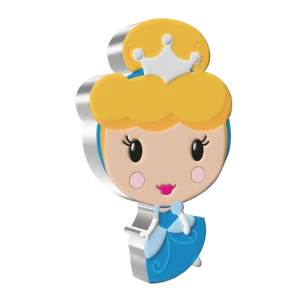 Disney Princess - 2021 1oz Cinderella Silver Chibi Coin (2)