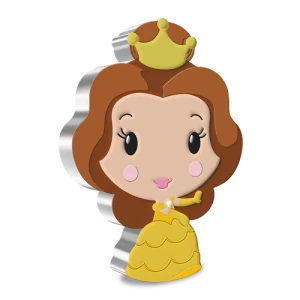 Disney Princess- 2021 1oz Belle Silver Chibi Coin (2)