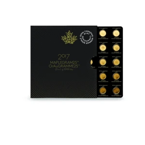 Any Year 25 x 1g Gold Canadian Maplegram