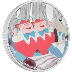 Disney Alice in Wonderland- 2021 1oz Tweedledee & tweedledum Silver Coin (2)