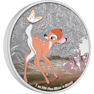 Disney bambi 80th anniversary- 2022 1oz Bambi and Butterfly Silver Coin (2)