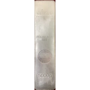 5kg Heraeus Cast Silver Bar