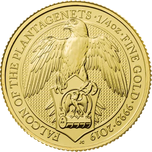 2019 1/4oz Britain Queen's Beast: The Falcon of the Plantagenets (2)