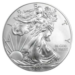 2013-W 1 oz Burnished American Silver Eagle (w/Box & COA) (2)