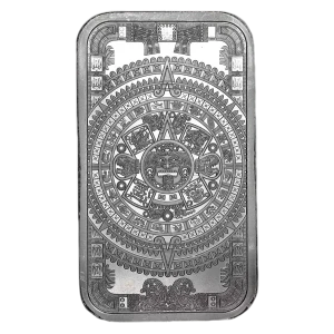 1 oz Aztec Calendar Silver Bar (2)