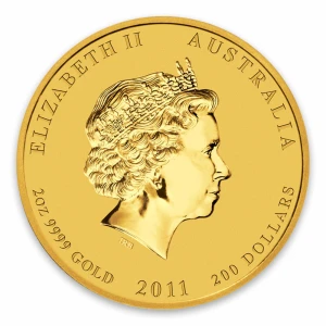 2011 2oz Australian Perth Mint Gold Lunar II: Year of the Rabbit (2)