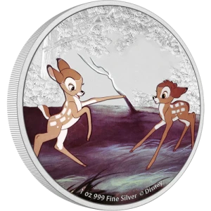 Disney Bambi 80th Anniversary- 2022 1oz Bambi and Faline Silver Coin (2)