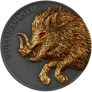 2025 2 oz Germania Beasts - Gullinbursti Ultra Double High Relief Silver Coin (2)