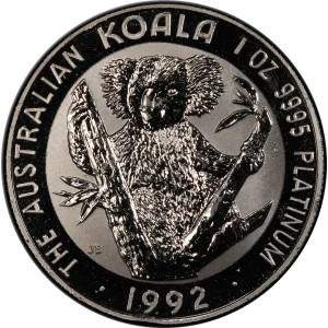 1992 1oz Australian Perth Mint Platinum Koala (2)