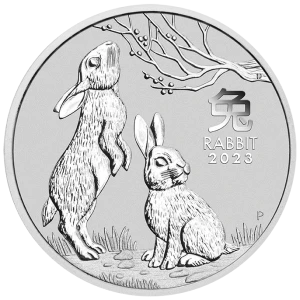 2023 5oz Australian Perth Mint Silver Lunar III: Year of the Rabbit (2)
