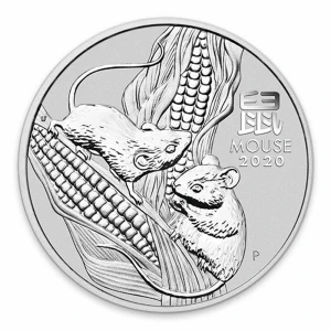 2020 1/2 oz Perth Mint Lunar Series: Year of the Mouse Silver Coin (2)