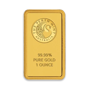 1oz Australian Perth Mint gold bar - minted