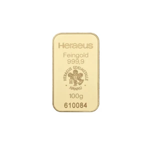 100g Heraeus Minted Gold Bar (2)