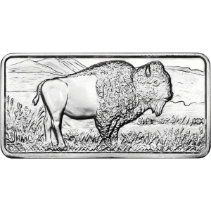 10 oz Silver Buffalo Bar Highland Mint (2)