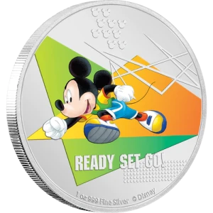 Disney Mickey Mouse - 2020 1oz Ready Set Go! Silver Coin (2)